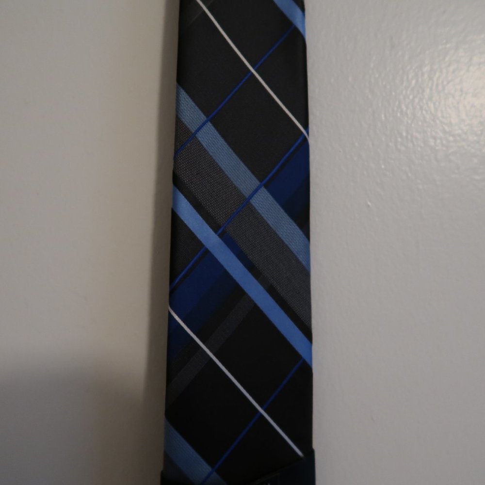 Arrow blue black grey neck tie NWT